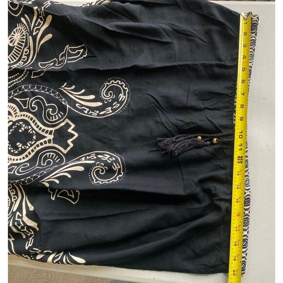 Dressbarn Skirt Womens 3XL NEW Westport Maxi Black Rayon Summer Flowy Pull On - Picture 9 of 11